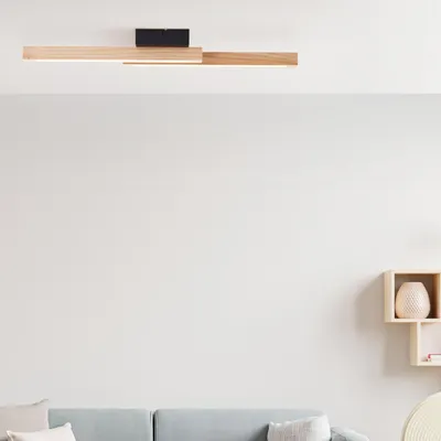 Produktbild von LED Deckenleuchte mit Holz Rahmen - 3000K - 1500lm