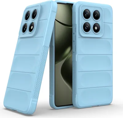 Produktbild von Handy Hülle für Xiaomi 14T Grip Case Cover Schutzhülle Softgrip Farbe: Hellblau
