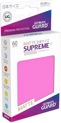 Produktbild von Ultimate Guard Supreme UX Sleeves Japanische Größe Matt Pink (60)