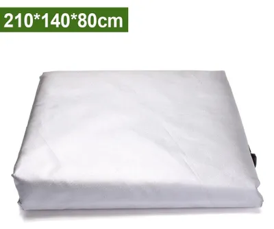 Obrázek produktu pro Ochranný obal na nábytkovou soupravu do zahrady, kryt nábytku, vodotěsný, odolný proti UV záření, vhodný na terasu, balkon, obdélníkový tvar, polyester, rozměry 210 x 140 x 80 cm