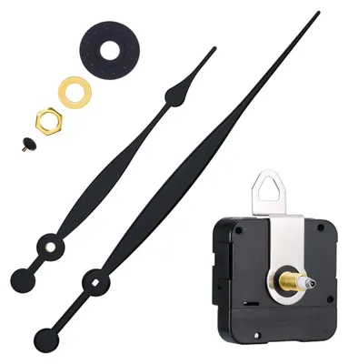 Wandklokmechanisme, leise, Quarz, DIY, 154x208 mm, schwarz