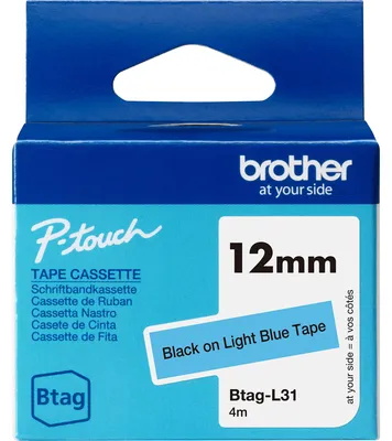 Image de brother BTAGL31 brother Schriftband Btag BTAGL31, 12 mm noir sur bleu