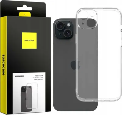 Obrázok produktu pre Silikónové puzdro SPACECASE Clear Case pre iPhone 15 Plus Transparent