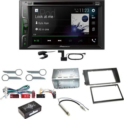 Produktbild von Pioneer AVH-A3200DAB Bluetooth Digitalradio CD MP3 Einbauset für Audi A6 4B