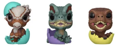 Produktbild von Jurassic Park Pocket POP! Vinyl Figuren Easter Egg 3-Pack Dinos 4 cm