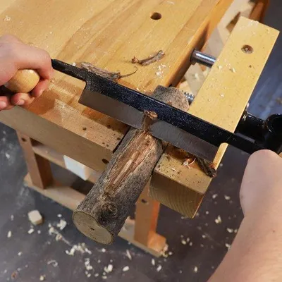 Image de Couteau Trekmes de 15 cm en acier au tungstène - Outil avec manche en bois antidérapant