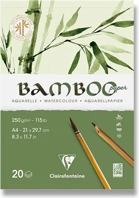 Obrázok produktu pre Clairefontaine 975919C Akvarelový blok Clairefontaine BAMBOO, DIN A4, 250 g/m2