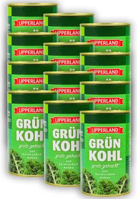Produktbild von LIPPERLAND GRÜNKOHL handverlesen vegan 12x Konserve Füllm 4KG ATG 2,8KG