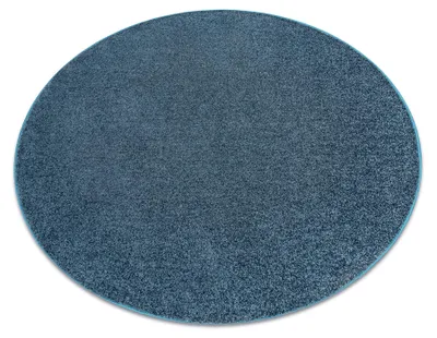 Image de TAPIS cercle INDUS bleu foncé 75 plaine MÉLANGE bleu cercle 150 cm