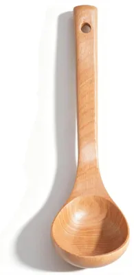 Holz-Schöpflöffel mit langem Stiel, 1 Stück, naturbelassen, 26,8 cm