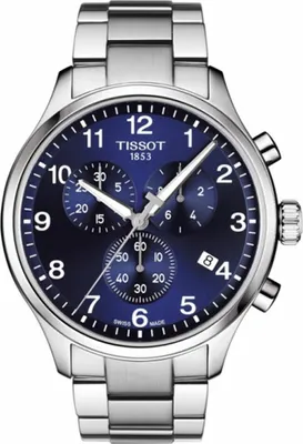 Produktbild von Tissot Chrono XL Classic 45 mm Schweizer Quarz-Uhr mit blauem Zifferblatt