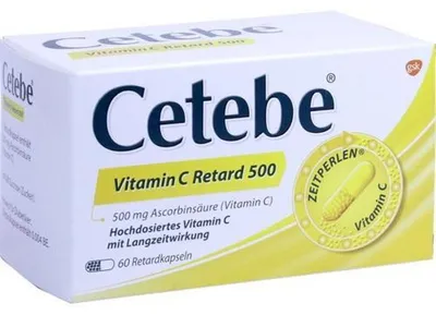 Productafbeelding van Cetebe Vitamine C Retard 500, hartcapsules, 60 capsules