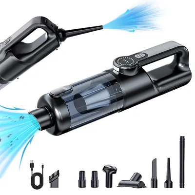 Produktbild von Handstaubsauger kabellos – Autostaubsauger mit 12000 Pa Saugleistung, 100W bürstenloser Motor, Druckluftreiniger, 6000mAh Akku