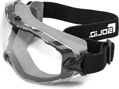 Produktbild von Gesichtsschutzbrille - stoffdichte Schutzbrille - universell passend - Brillenträger - grau hell