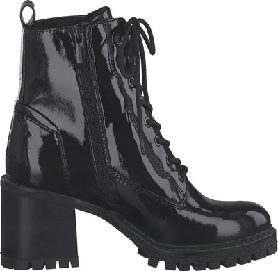 Produktbild von Tamaris Damen Boot Stiefelette Schnürung kräftiger Blockabsatz 1-25241-29, Größe:41 EU, Farbe:Schwarz