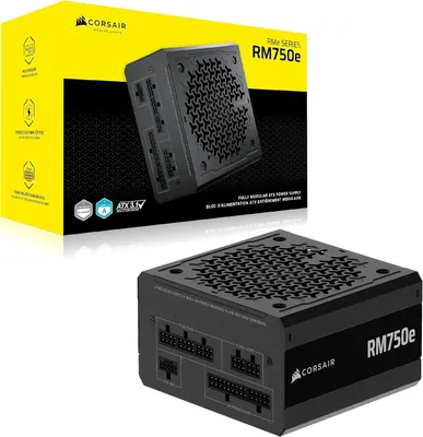 Produktbild von Corsair RM750e, 750 W, 100 - 240 V, 47 - 63 Hz, 10 - 5 A, 110 W, 750 W