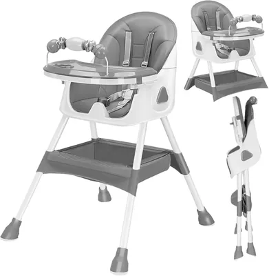 Immagine prodotto di Sedia alta pieghevole 3-in-1, ideale per mangiare e giocare
