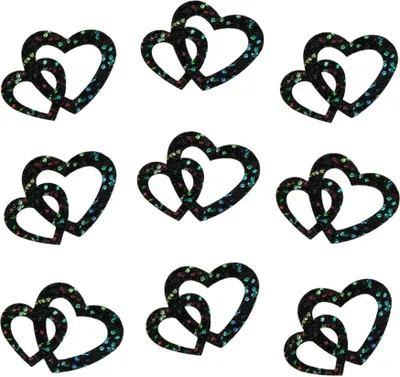 Produktbild von Oblique Unique Herz Konfetti Glitzer Tischdeko Streudeko Hochzeit Deko - schwarz