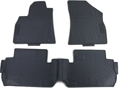 Produktbild von Premium Gummi Fußmatten Set 3-teilig Schwarz für Peugeot 3008 ab 09