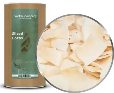 Produktbild von CrackersCompany Kokosstreifen (Sliced Cocos), Membrandose 400 g