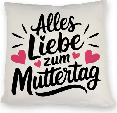 Produktbild von Alles Liebe zum Muttertag Kissen mit Herzen