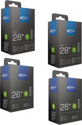 Image de Chambre à air Schwalbe 2x AV17 28x1,10-1,75 + 2 x chambre à air Schwalbe AV13 26x1,50-2...