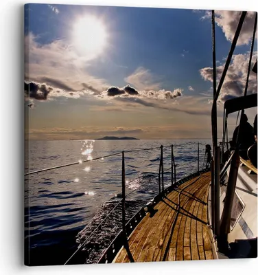 Produktbild von Bild auf Leinwand - Leinwandbild - Kroatien Yacht Segeln Segelboot - 30x30cm - Wand Bild - Wanddeko - Leinwanddruck - Bilder - Kunstdruck - Wanddekoration - Leinwand bilder - Wandkunst - AC30x30-0426