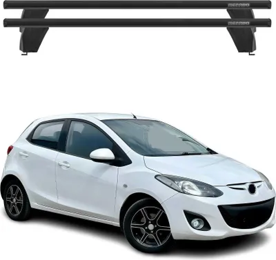 Produktbild von Menabo Dachträger Grundtäger für Mazda 2 2007-2014 75kg Aluminium Schwarz 2 tlg