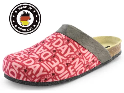 Produktbild von PANTOFFELMANN NiceDay Filzclogs Korkfußbett Damen Filzpantoffel Hausschuh Filzhausschuh rot 38