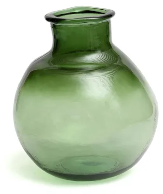 Image de Bazar Bizar Vase verre recyclé vert 25x25x31cm