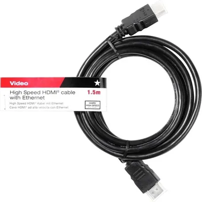 Produktbild von VIVanco™TEC High Speed HDMI Kabel, 1,5m, Farbe: Schwarz