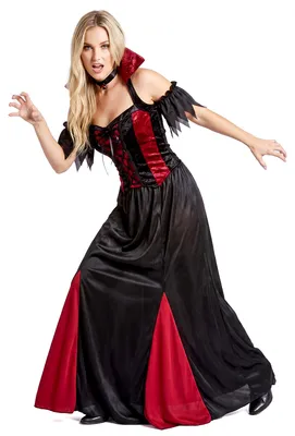 Produktbild von Verführerische Vampirin Damenkostüm schwarz-rot - Einheitsgröße (40), KI-generiertes Bild