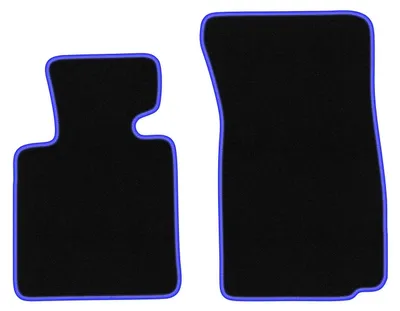 Produktbild von Fußmatten Automatten Velours Schwarz/Blau für BMW Z4 E86 2002-2008 Set 2-tlg