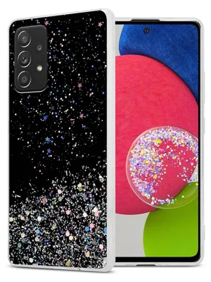 Image de Cadorabo Housse pour Samsung Galaxy A52 (4G / 5G) / A52s Housse de protection en noir Housse pour portable TPU Etui Glitter Cover Case