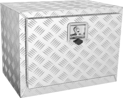 Image de Boîte à outils sous le plancher du camion, 610 x 335 x 405 mm Boîte de rangement pour pick-up, boîte à outils en aluminium avec serrure & clés, boîte à outils étanche pour remorque, pour camions, camionnettes, remorques, etc.