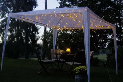 Produktbild von Best Season LED-Lichternetz, 180tlg., ca. 3 x 3 m Farbe warm white, outdoor, mit Trafo, Kabel:schwar, 498-76