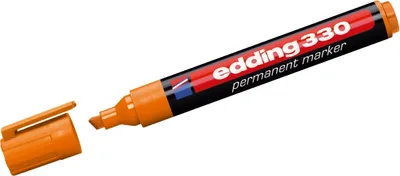 Produktbild von Permanentmarker edding 330 orange Packung mit 10 Stück
