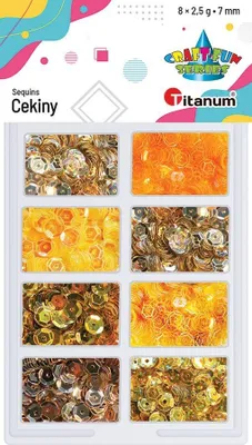 Produktbild von Pailletten Mix gelb-gold 8x2.5g Titanum