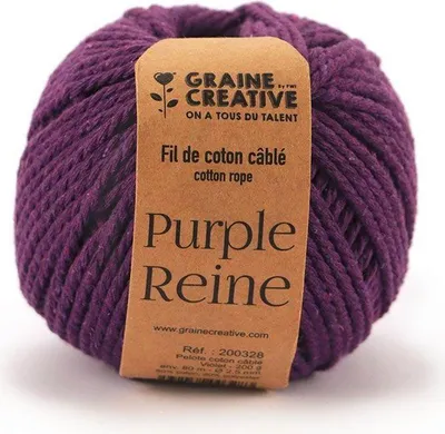 Image de Coton macramé ø 2,5 mm x 80 m - Violet