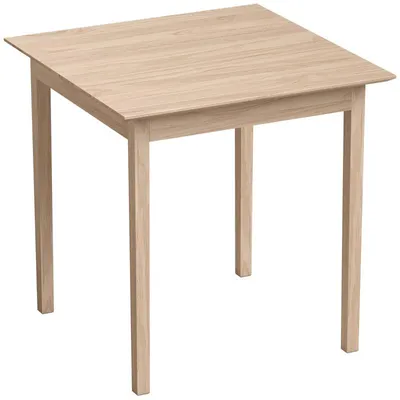 Imagen del producto de Mesa cuadrada Moonbite, 75 x 75 cm, fabricada en madera de pino, mesa de cocina para 2 personas, estilo rústico con superficie lacada, pino, madera natural