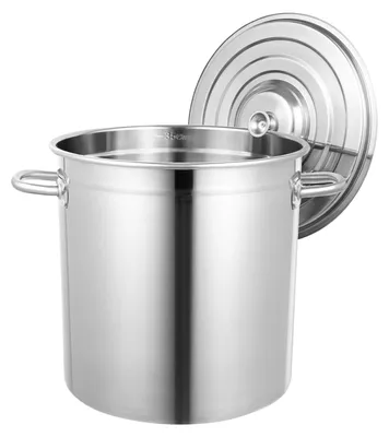 Produktbild von Suppentopf, Schwerlast-Edelstahl, Große Kapazität, Silber