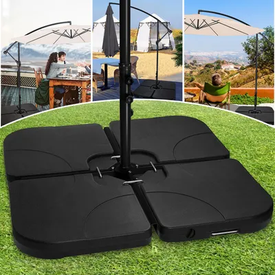 Produktbild von Yakimz Sonnenschirm-Beschwerplatten-4er Set | Sonnenschirmständer Bodenkreuz Schirmhalter Schirmfuß
