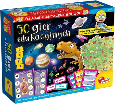 Obrázek produktu pro Lisciani I'm a Genius 50 gier edukacyjnych zestaw