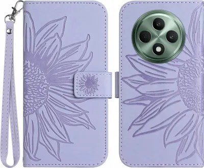Produktbild von OPPO Reno12 F 5G Hülle - Coverup Sonnenblume Klapphülle mit Schlüsselband - Lavendel