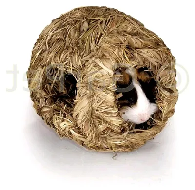Produktbild von Natur Gras Heu Stroh Nager Meerschweinchen Kaninchen Hamster Tunnel Haus Nest Höhle Maus (06141)