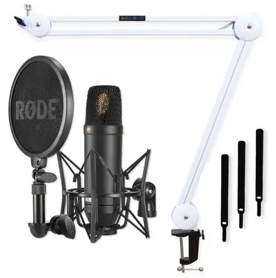 Produktbild von Rode Mikrofon NT1-Kit Studio-Mikrofon mit Gelenkarm weiss