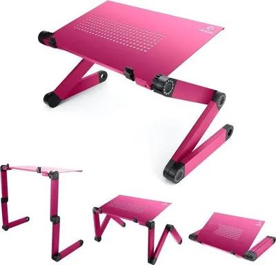 Produktbild von Laptop-Tisch für das Bett, inklapbarer Laptop-Tisch, Laptop-Tisch für dein Bett, Laptop-Tisch mit Klappbeinen - Frühstückstisch mit Klappfüßen