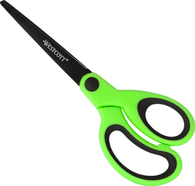 Produktbild von Softgrip-Schere NEONgrün mit schwarzen Klingen Schere Papierschere Büro Haushalt