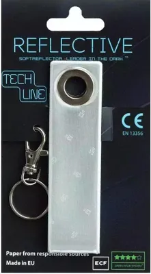 Produktbild von Tech Line reflektierender Schlüsselanhänger - Weißer Streifen