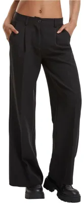Imagen del producto de Pantalones de tela para mujer Urban Classics, modelo de pernera ancha, color negro - talla 32